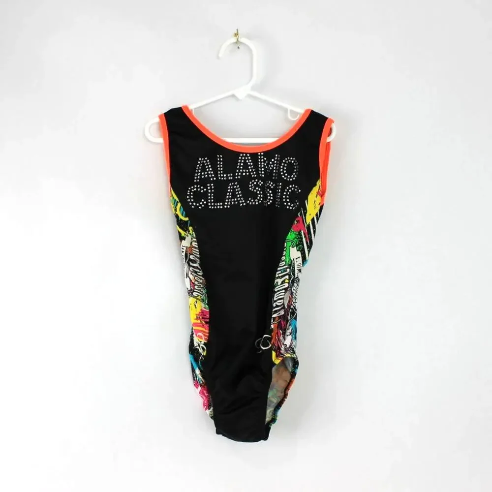 Gilling Rhinestone Embellished Gymnastic's Leotard Girl's 14